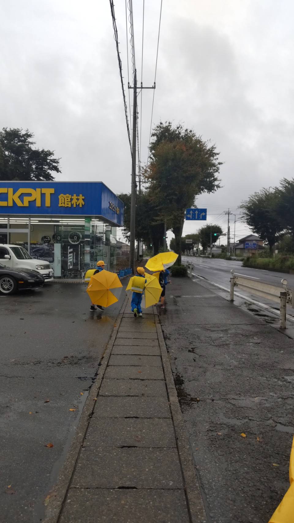 雨の帰り道